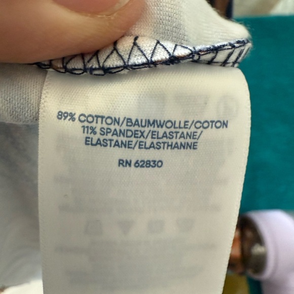 Lands End Women's Sz L Hawaiian Yoga Stretch Capris Cotton Spandex Blend - Picture 5 of 6